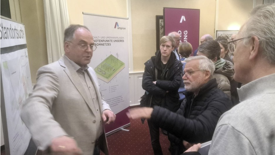 Protest Amprion Infoveranstaltung